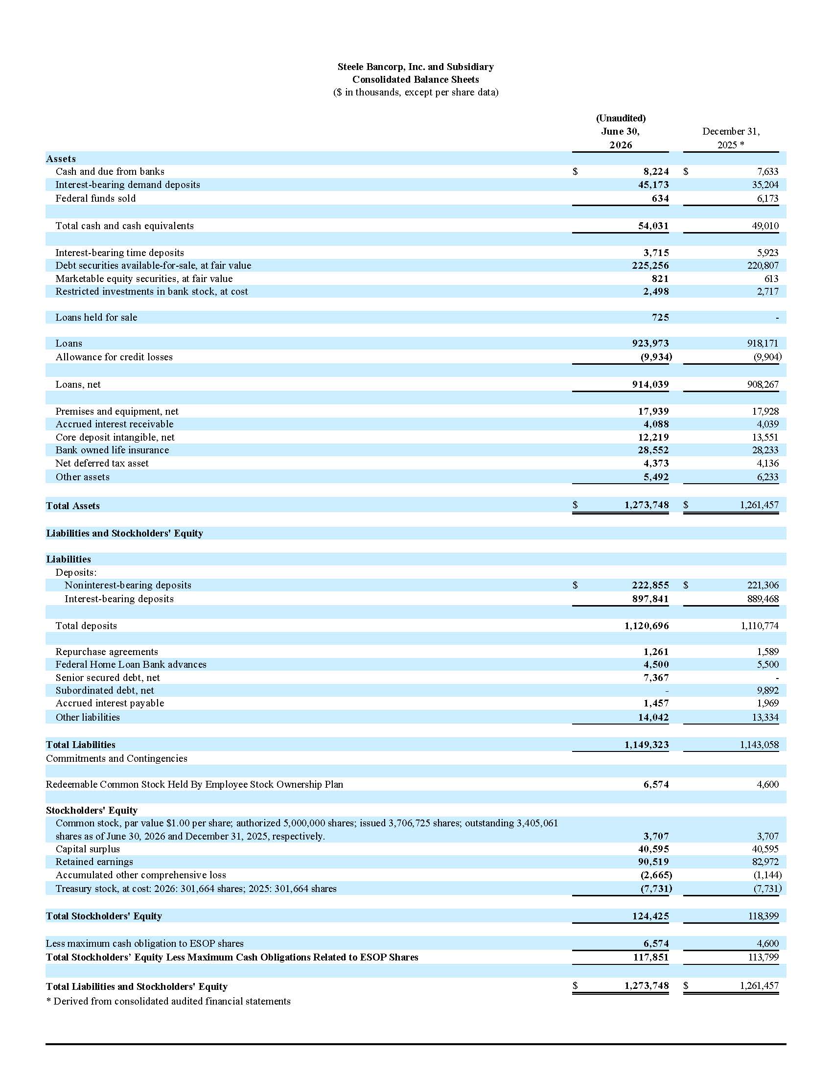 Consolidated Balance Sheets