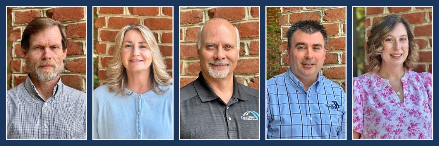 Images of the 5 employees promoted by Central Penn Bank